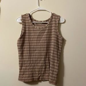 Brown Striped Tank top